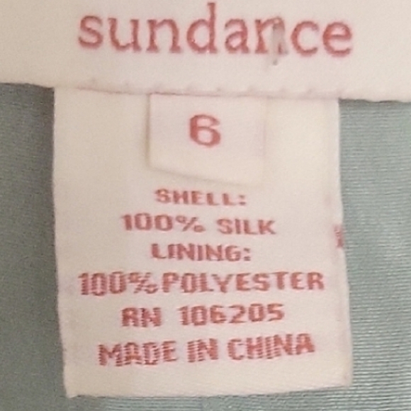 Sundance 100% SILK Mint Gold Paisley Sleeveless Side Zip Knee-length Dress Sz 6 - Picture 14 of 15